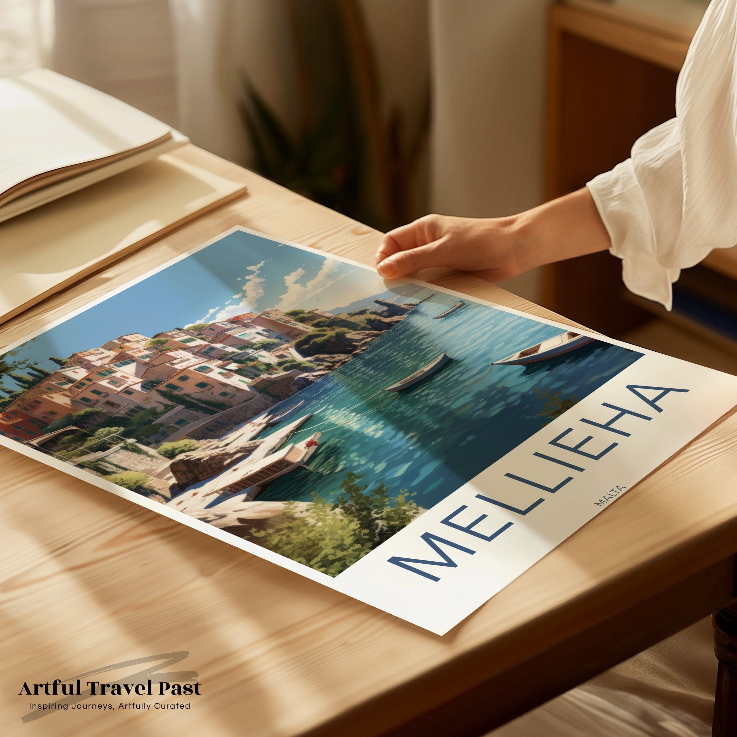 Mellieha Poster | Malta Wall Art | Europe Decor