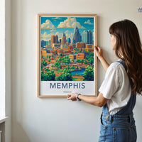 Memphis Poster - Tennessee Wall Art