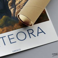 Meteora Poster | Greece Wall Art | Balkans Decor