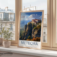 Meteora Poster | Greece Wall Art | Balkans Decor