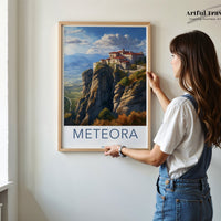 Meteora Poster | Greece Wall Art | Balkans Decor