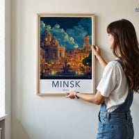 Minsk Poster | Belarus Wall Art | Eastern Europe Decor