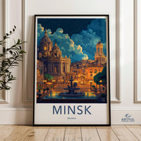 Minsk Poster | Belarus Wall Art | Eastern Europe Decor