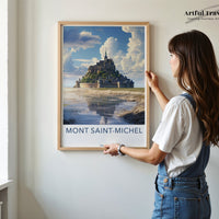 Mont Saint Michel Poster - France Wall Art