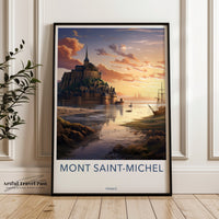 Mont Saint Michel Poster - France Wall Art