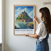 Mont Saint-Michel Poster | France Wall Art | Europe Decor
