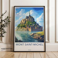 Mont Saint-Michel Poster | France Wall Art | Europe Decor