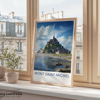 Mont Saint-Michel Poster | France Wall Art | Europe Decor