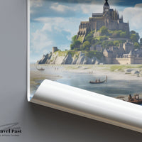 Mont Saint-Michel Poster | France Wall Art | Europe Decor