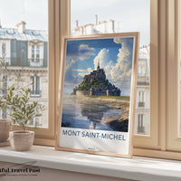 Mont Saint-Michel Poster | France Wall Art | Europe Decor