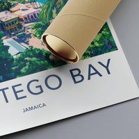 Montego Bay Poster | Jamaica Wall Art | Caribbean Decor