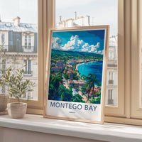 Montego Bay Poster | Jamaica Wall Art | Caribbean Decor