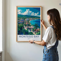 Montego Bay Poster | Jamaica Wall Art | Caribbean Decor