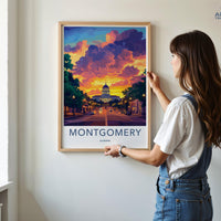 Montgomery Poster - Alabama Wall Art