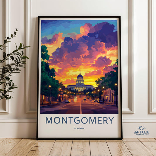 Montgomery Poster - Alabama Wall Art