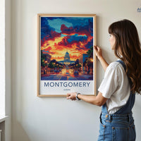 Montgomery Poster - Alabama Wall Art