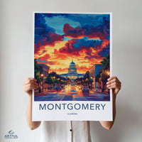 Montgomery Poster - Alabama Wall Art