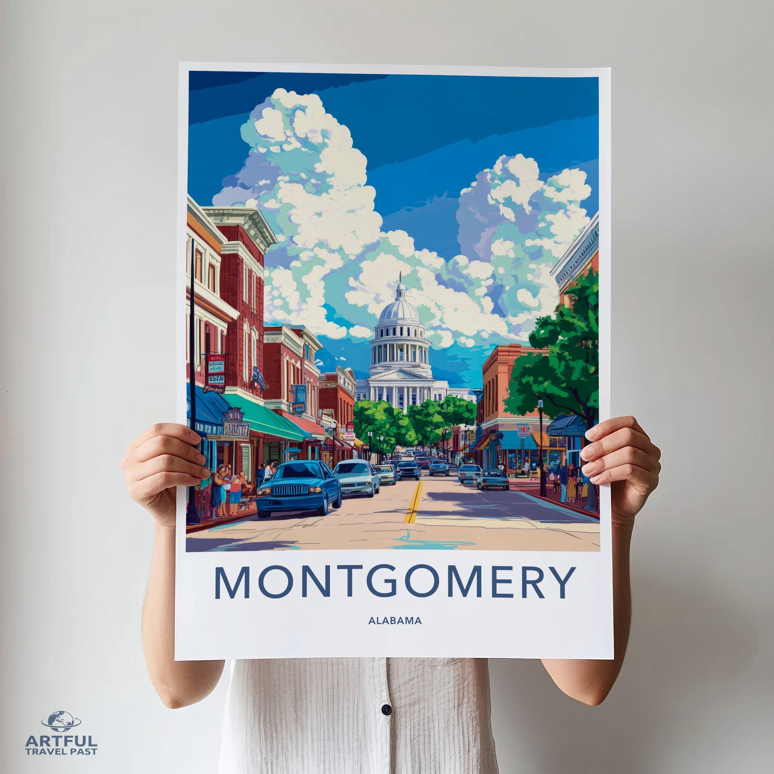 Montgomery Poster - Alabama Wall Art
