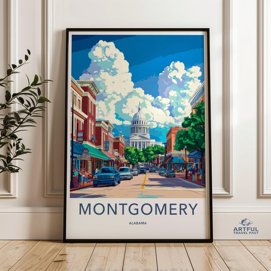 Montgomery Poster - Alabama Wall Art