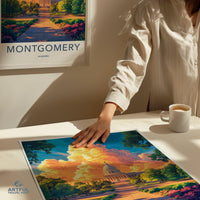 Montgomery Poster | Alabama Wall Art | America Decor