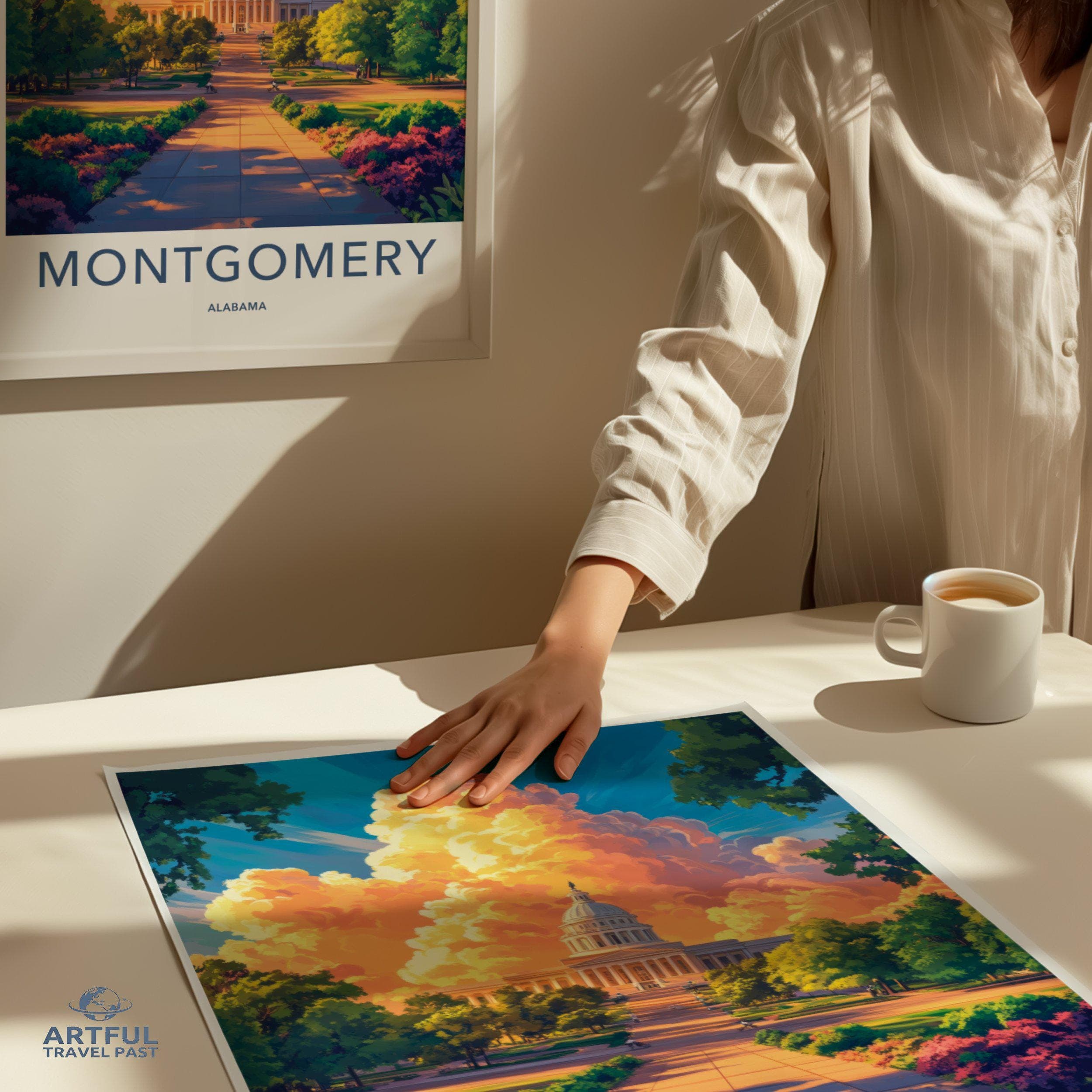Montgomery Poster | Alabama Wall Art | America Decor