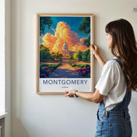 Montgomery Poster | Alabama Wall Art | America Decor
