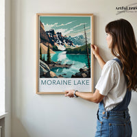 Moraine Lake Poster | Alberta Wall Art | Canada Decor