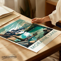 Moraine Lake Poster | Alberta Wall Art | Canada Decor