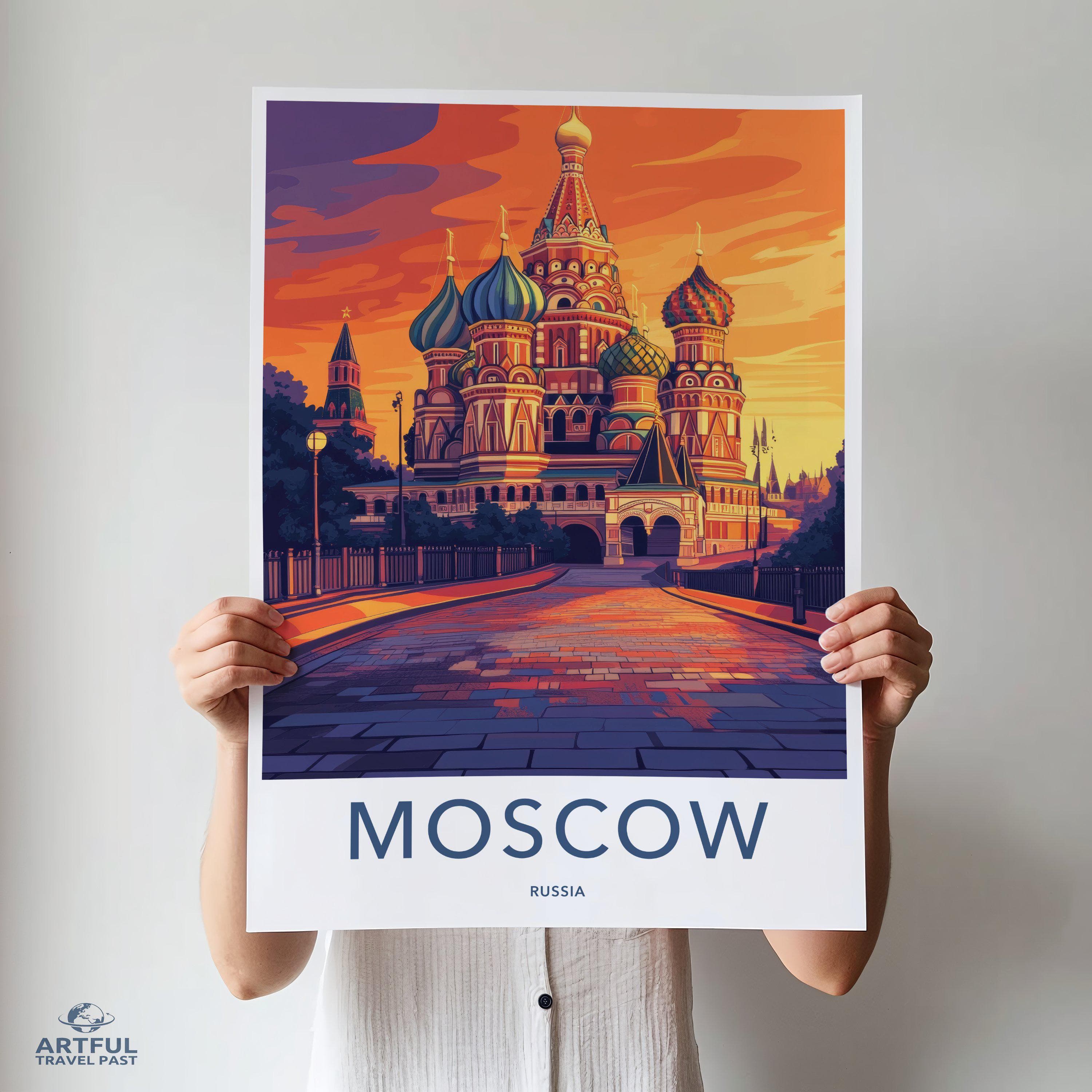 Moscow Poster | Russia Wall Art | Eastern Europe
