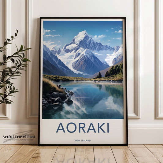 Mount Aoraki Poster - New Zealand Wall Art
