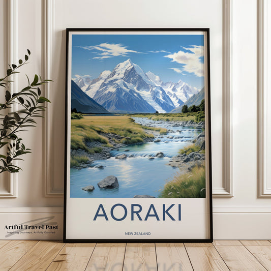 Mount Aoraki Poster - New Zealand Wall Art