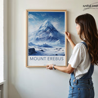 Mount Erebus Poster | Antarctica | Artic Wall Art