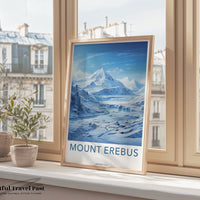 Mount Erebus Poster | Artic Volcano | Antarctica Wall Art