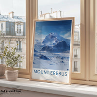 Mount Erebus Poster | Artic Volcano | Antarctica Wall Art