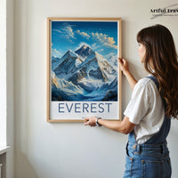 Mount Everest Poster - Nepal Wall Art