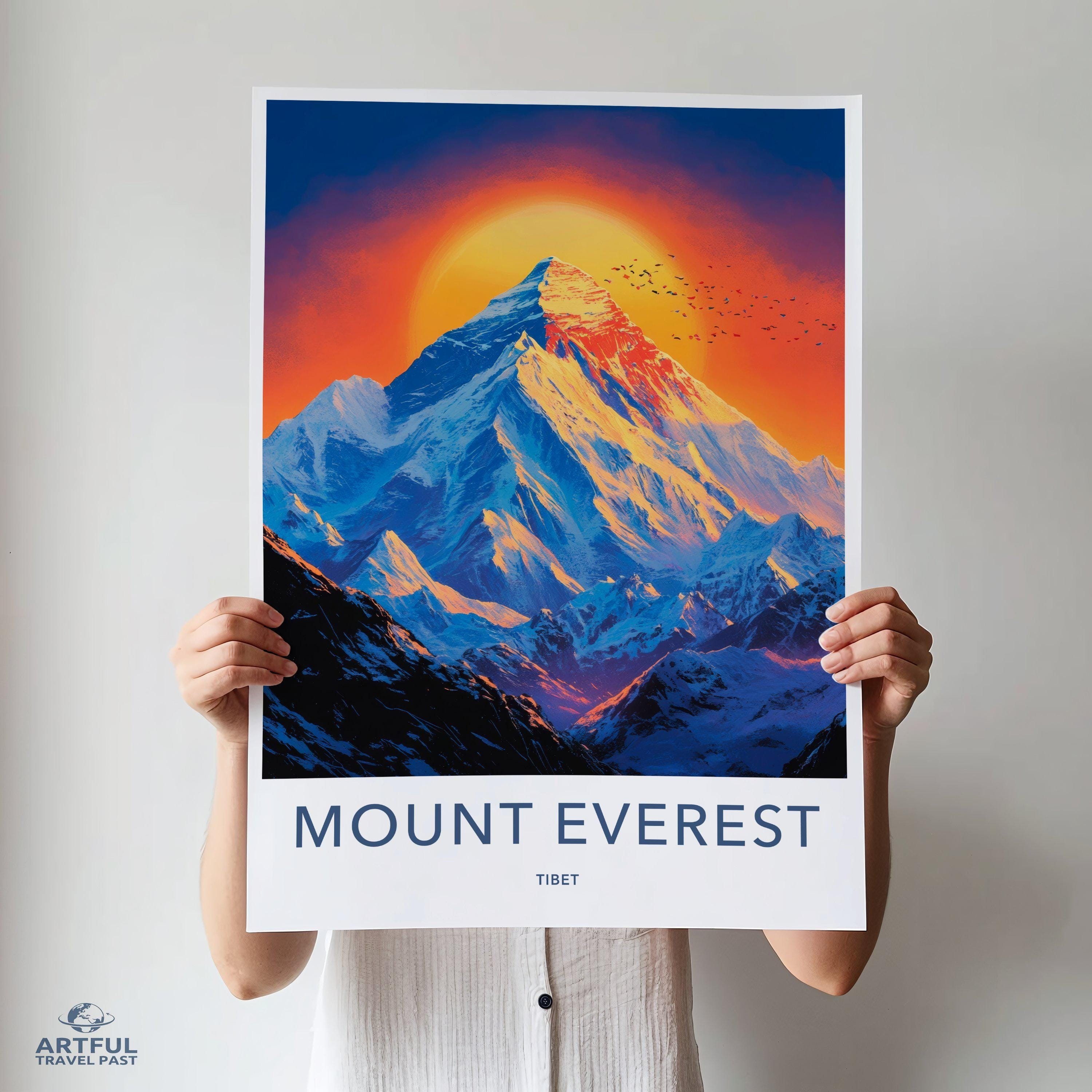 Mount Everest Poster - Tibet Wall Art