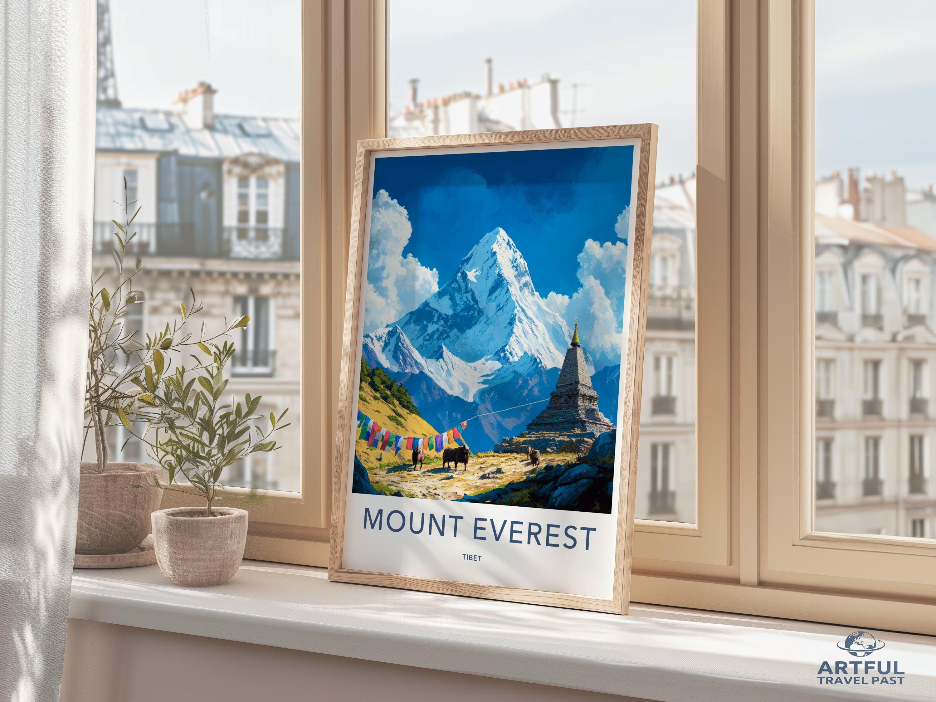 Mount Everest Poster - Tibet Wall Art