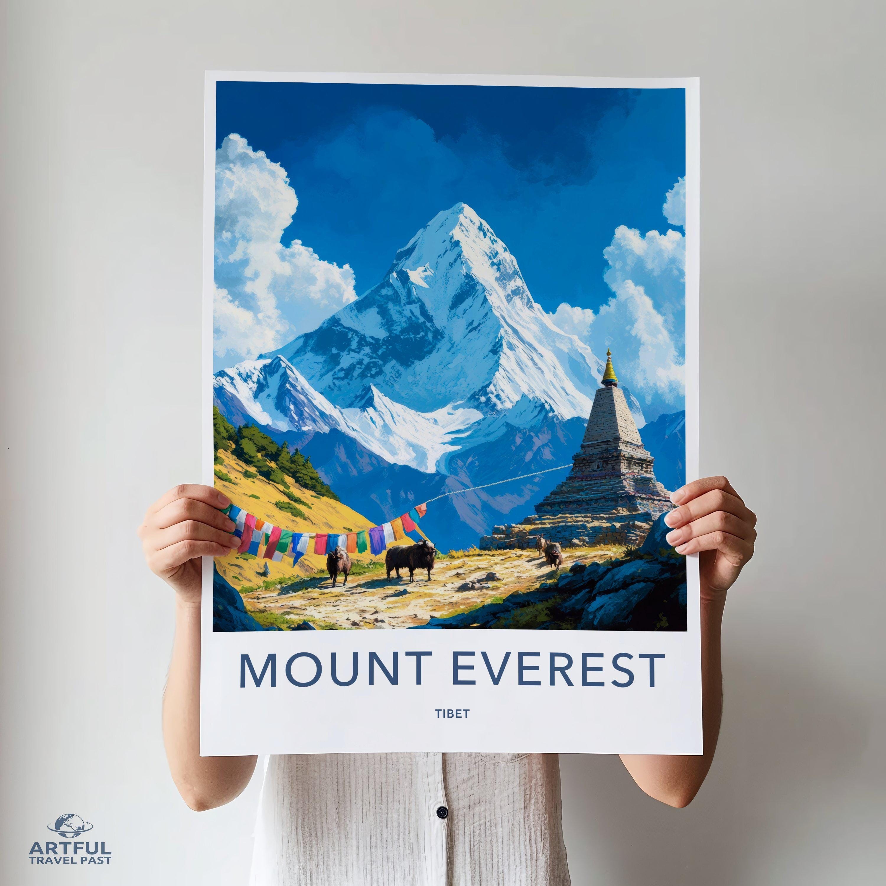 Mount Everest Poster - Tibet Wall Art