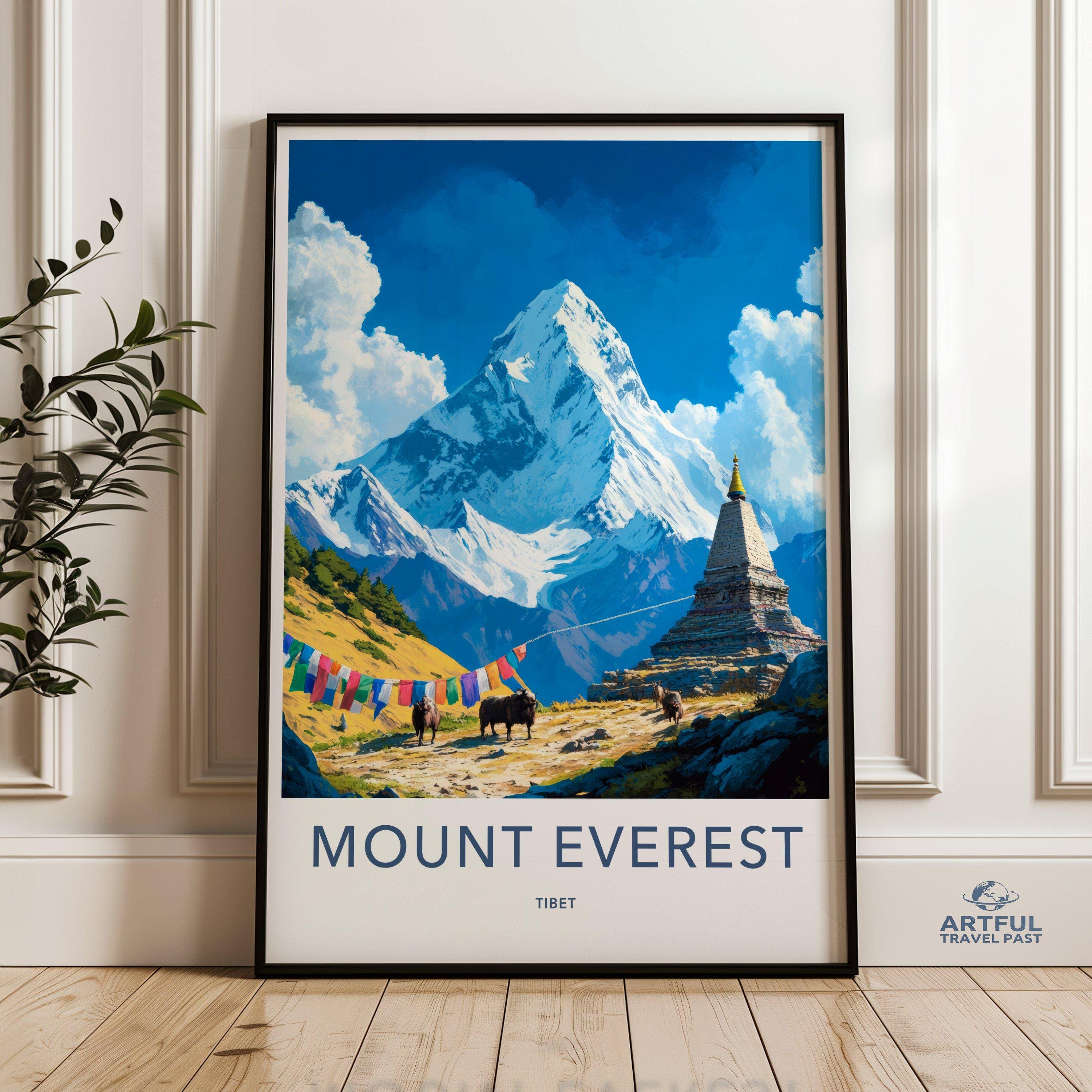 Mount Everest Poster - Tibet Wall Art