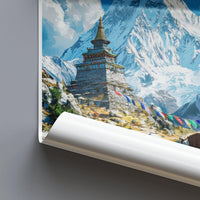 Mount Everest Poster | Tibet Wall Art | Himalaya Decor