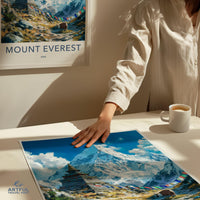 Mount Everest Poster | Tibet Wall Art | Himalaya Decor