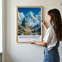 Mount Everest Poster | Tibet Wall Art | Himalaya Decor