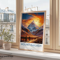 Mount Kailash Poster | Tibet Wall Art | South Asia Decor