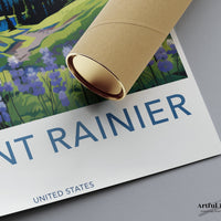 Mount Rainier Poster | Washington Wall Art | America Decor