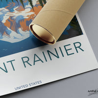 Mount Rainier Poster | Washington Wall Art | America Decor