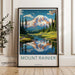 Mount Rainier Poster | Washington Wall Art | America Decor