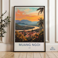 Muang Ngoi Poster - Laos Wall Art