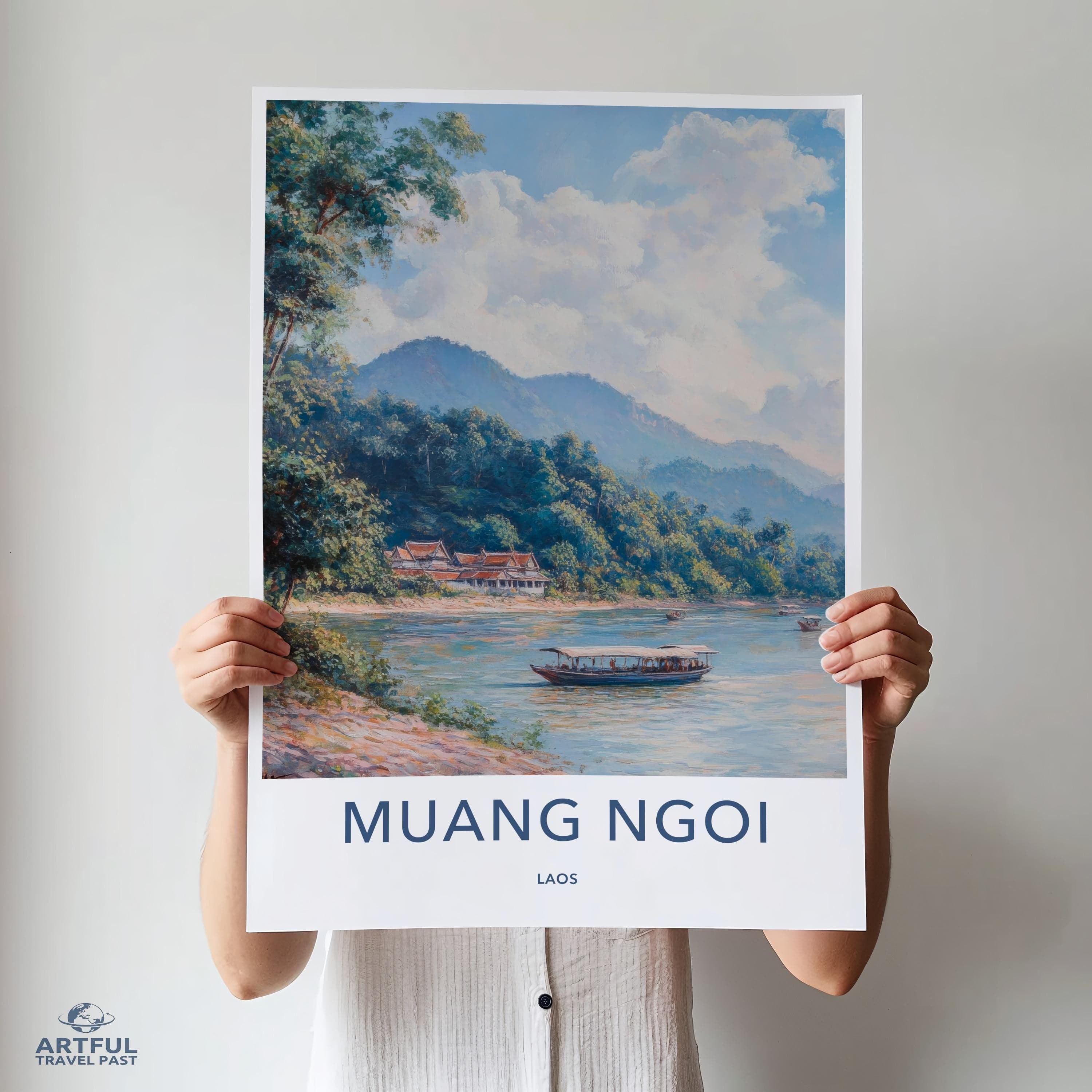 Muang Ngoi Poster - Laos Wall Art