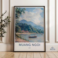 Muang Ngoi Poster - Laos Wall Art