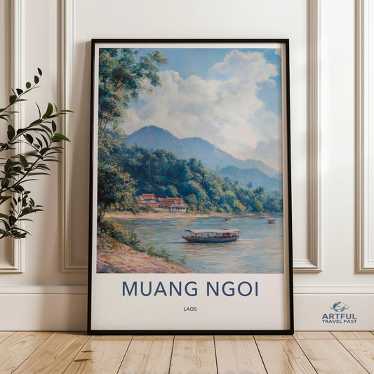 Muang Ngoi Poster - Laos Wall Art